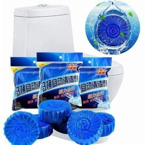 🔥Toilet Cleaning Tablet - Toilet Deodorizer Bathroom Cleaner Tablet Pack of 1 (10pc) Blue Bubble🔥